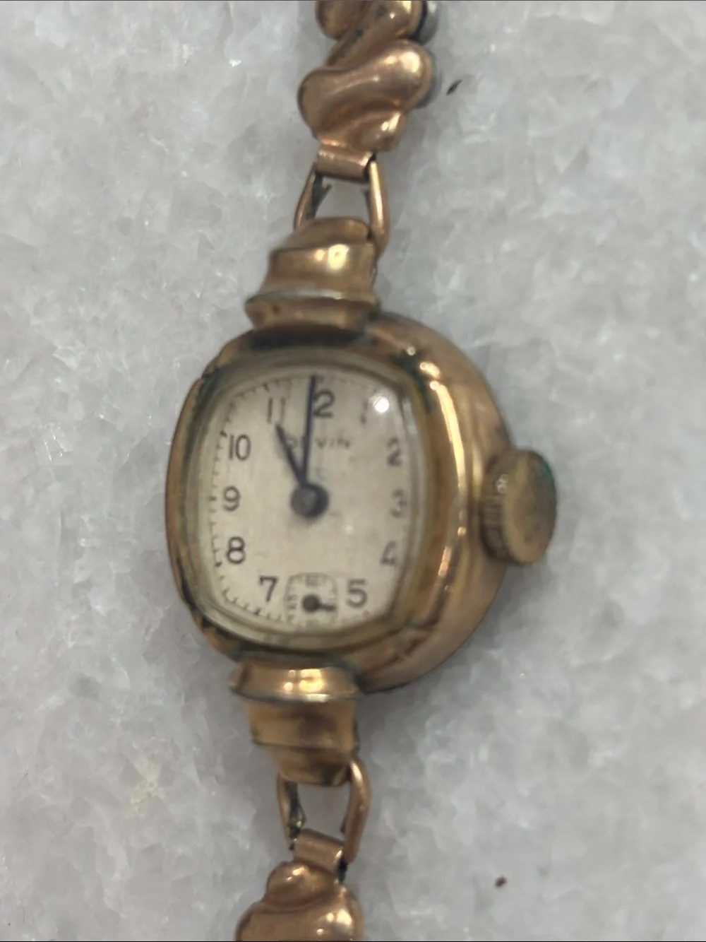 Orvin Vintage Ladies Gold-Tone Bracelet Watch